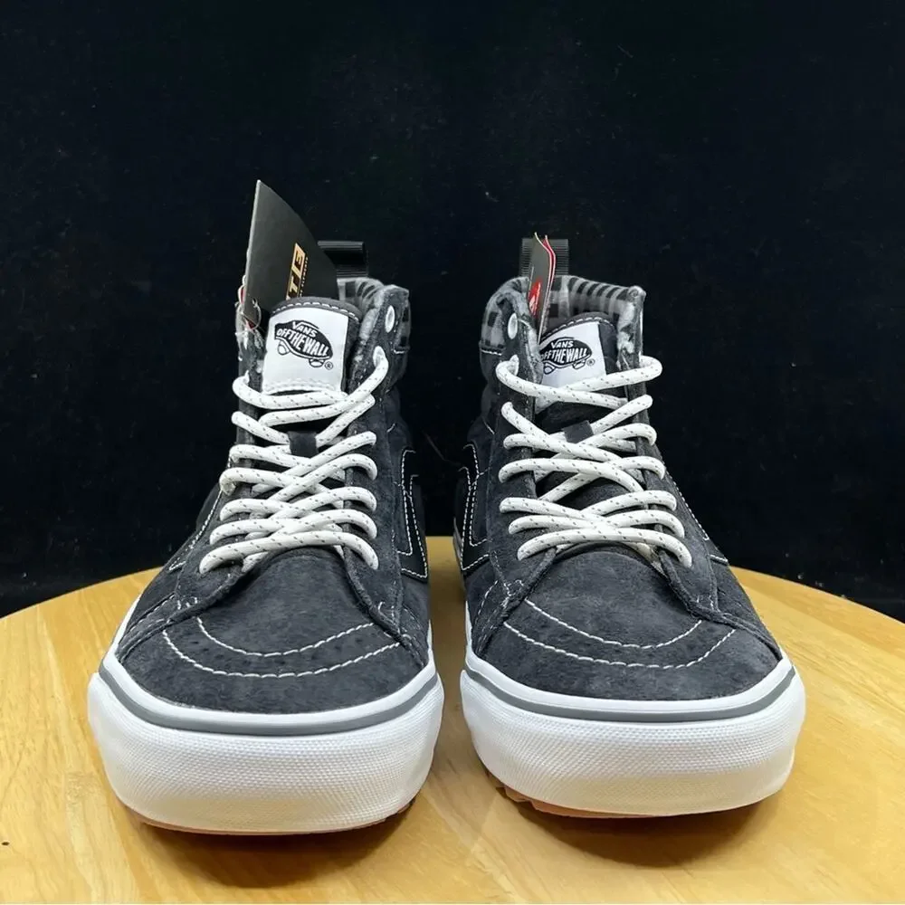 Vans Sneakers Mens 7 Gray Sk8-Hi MTE-1 Plaid Ultra Cush Water Repellent Suede